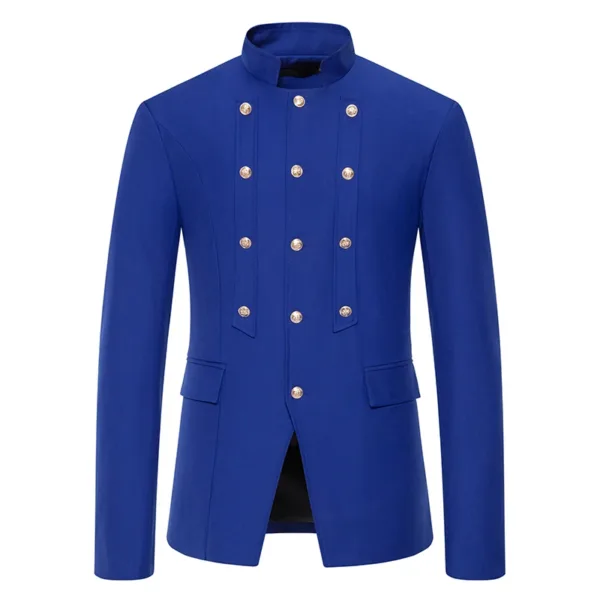 Men's Vintage Button Blazer Coat - Image 2