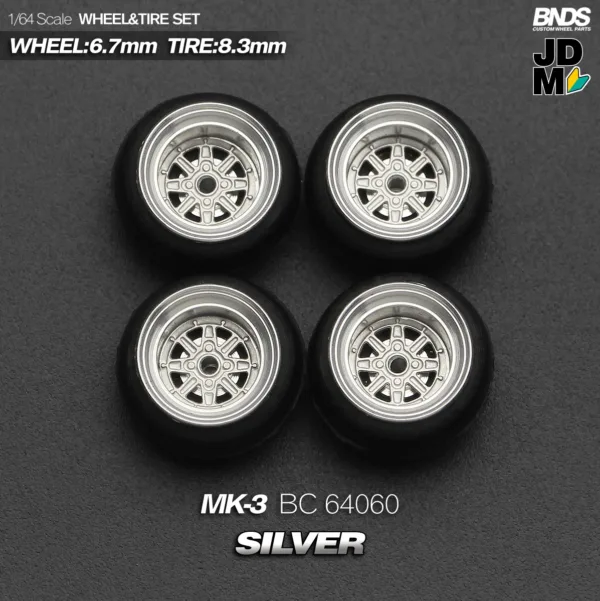 1/64 Scale Alloy Wheel and Tire Set 4pcs - Image 33