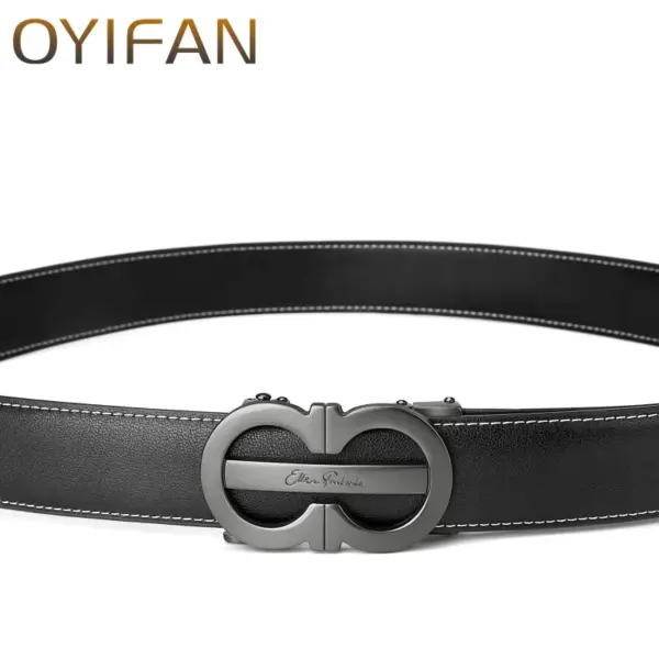 Men's Genuine Leather Automatic Buckle Belt - Image 3