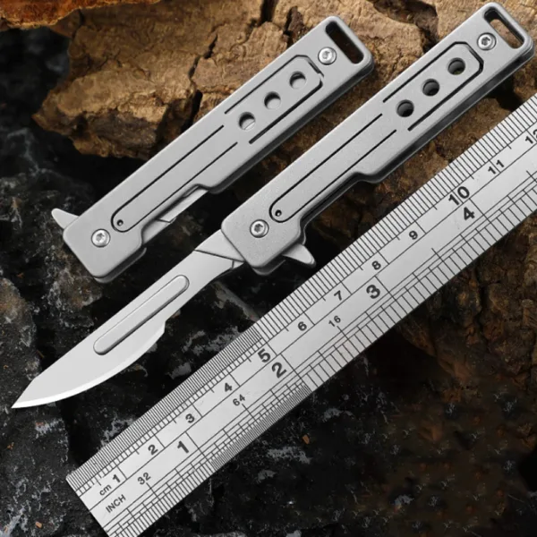 Titanium Alloy Folding Knife with 10 Blades - Image 2