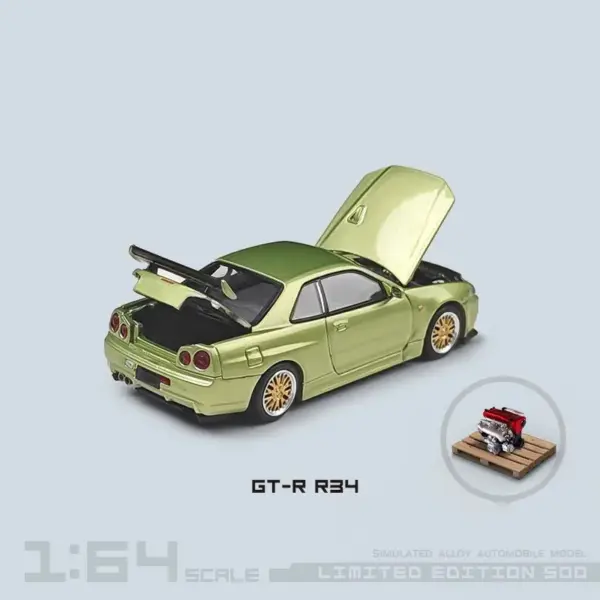 1/64 GTR34 Diecast Alloy Model Car - Image 6