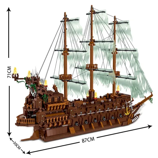 Flying Dutchman Pirate Ship Building Blocks Set - Image 5