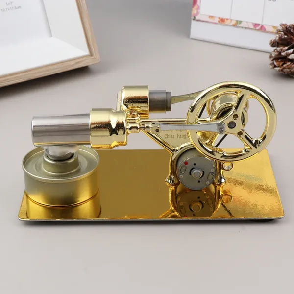 Gold Hot Air Stirling Engine Model