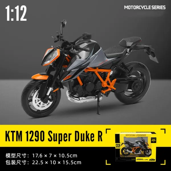 1:12 BMW R1250RT Diecast Motorcycle Model - Image 7