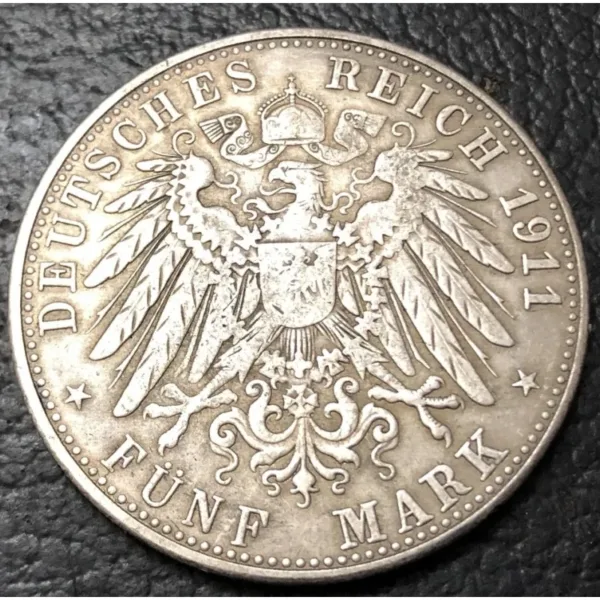 Bavaria 1911-D Silver Plated Replica Coin - Image 2