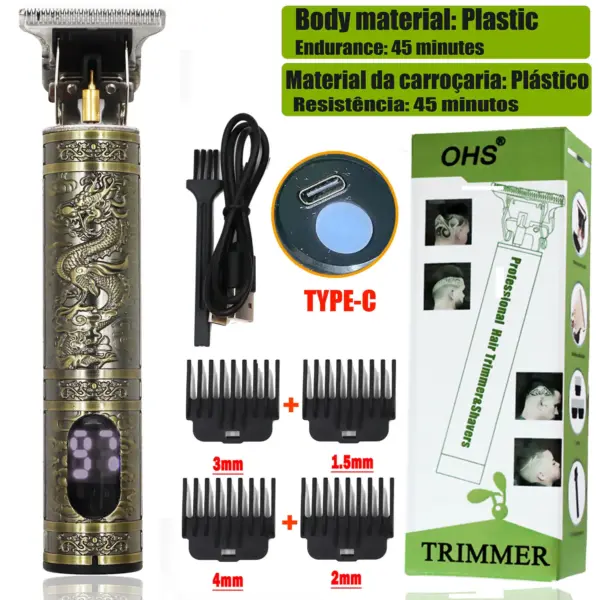 OHS X1 LCD Hair Clipper 0mm Trimmer - Image 12