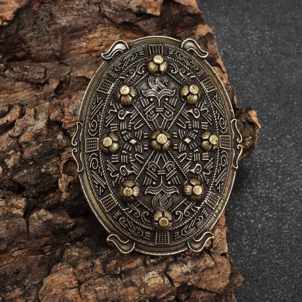 Norse Shield Brooch for Men and Women - Image 3