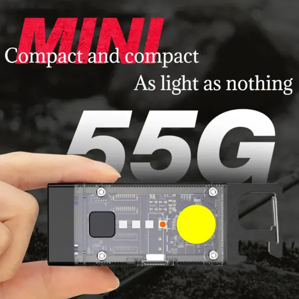 Portable Solar LED Flashlight Keychain Torch - Image 6