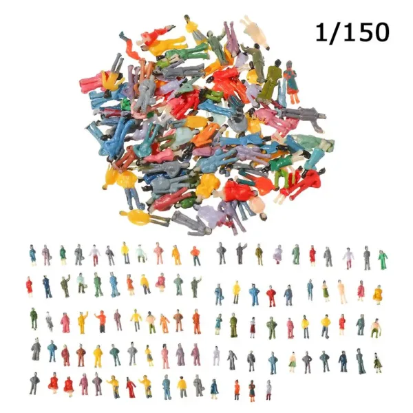 100pcs Painted Model People Figures Set - Image 16