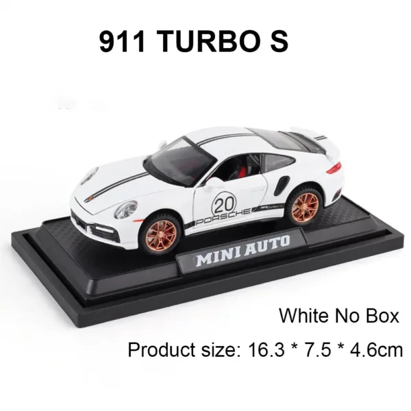 1:32 Porsche 911 Turbo S Diecast Car Model - Image 10