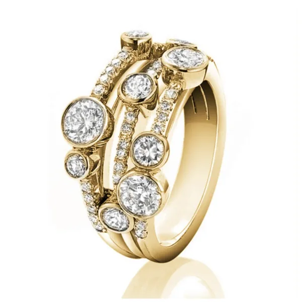 Luxury Gold Twist Cocktail Ring for Women - Image 18