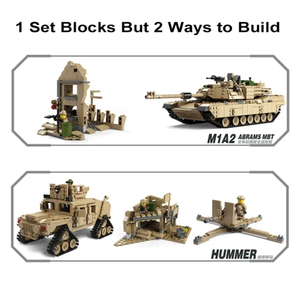 1463PCS M1A2 Tank Building Blocks Set - Image 4