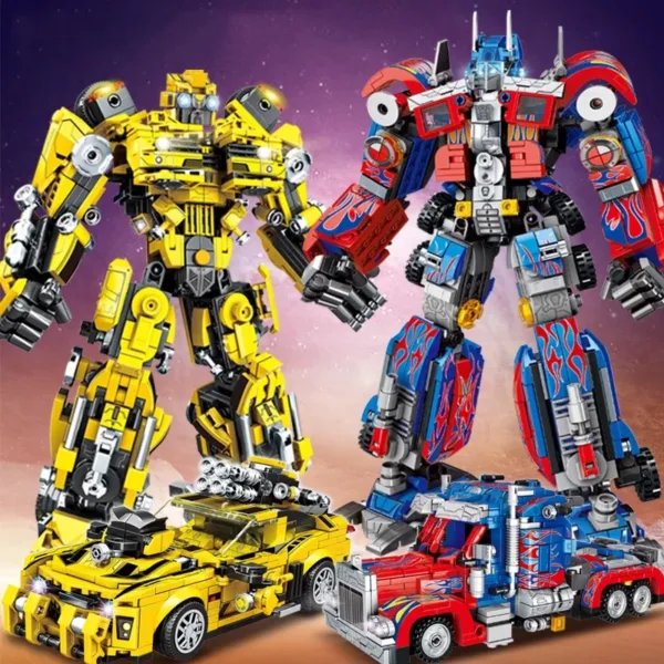 800PCS Optimus Prime Bumblebee Building Blocks - Image 4