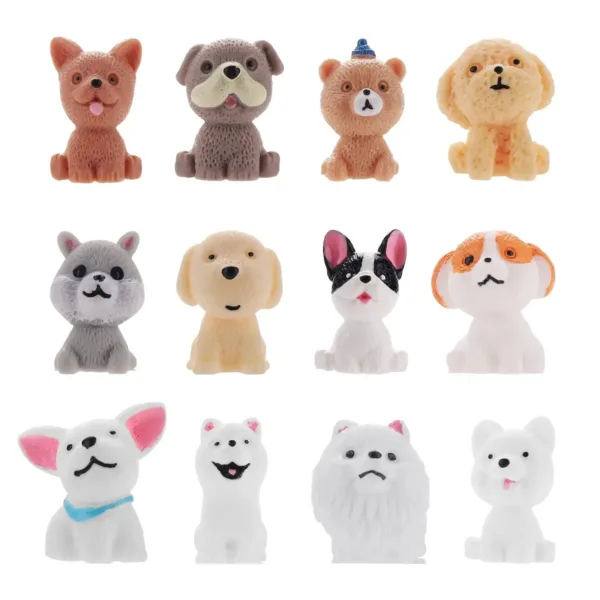 12pcs Mini Resin Dog Figurines for Decor - Image 7