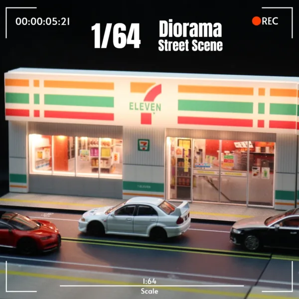 1/64 City Corner Diorama Car Model