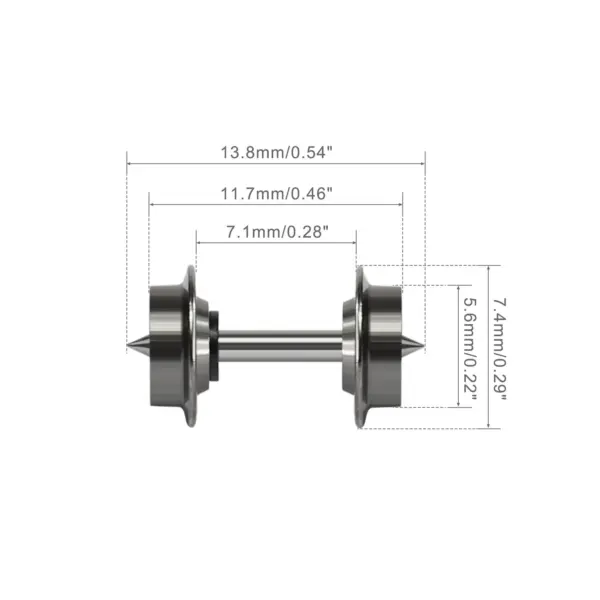 N Scale 33 inches Metal Wheelsets 12/24pcs - Image 5