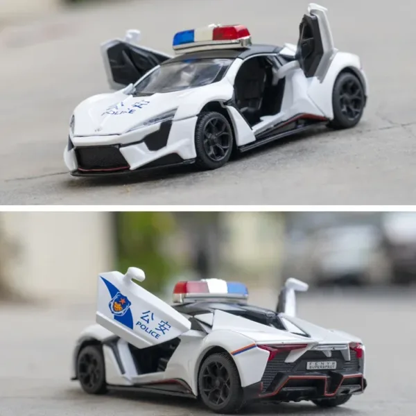 Lykan Hypersport Police Car Diecast Model 1/32 - Image 8