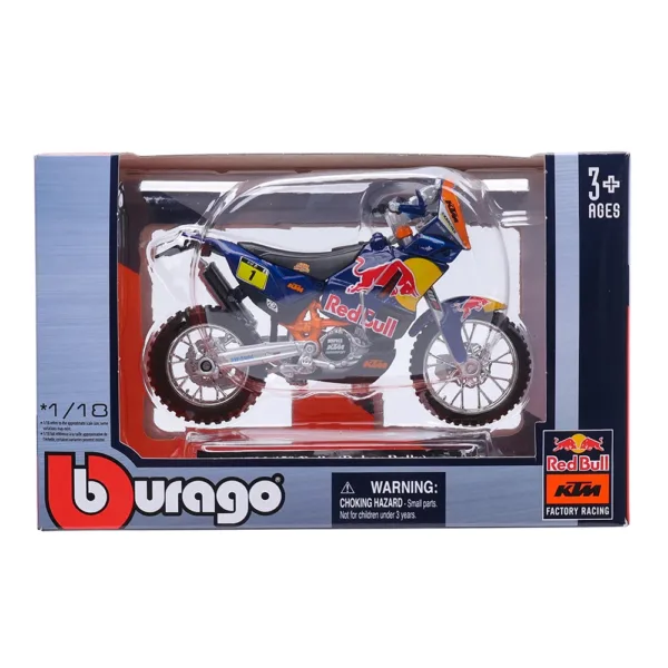 Bburago 1:18 Red Bull KTM Motorcycle Model - Image 2