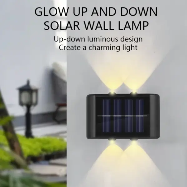 4LED Solar Waterproof Wall Light for Outdoors