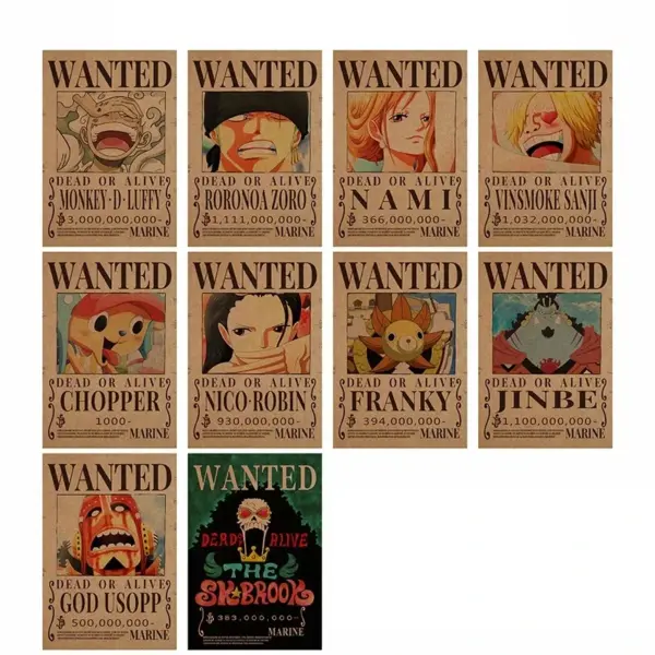 One Piece Luffy Bounty Anime Poster Decor - Image 14