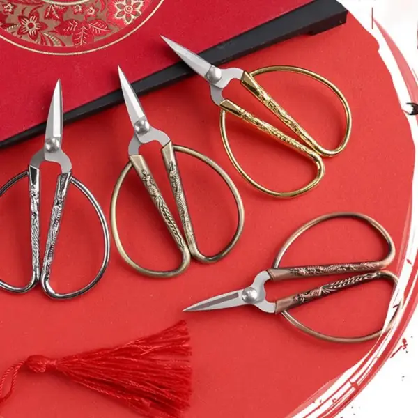 Vintage Stainless Steel Tailor Sewing Scissors - Image 4