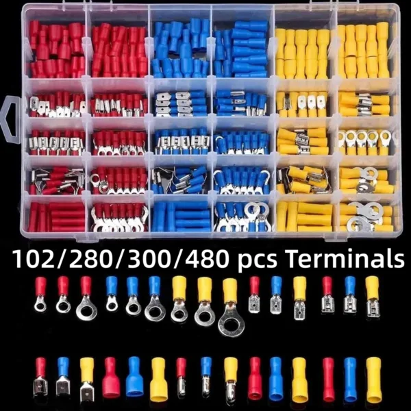 Insulated Wire Connector Crimp Terminal Kit 480PCS