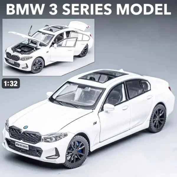 1:32 BMW 320i Alloy Model Car Toy - Image 7