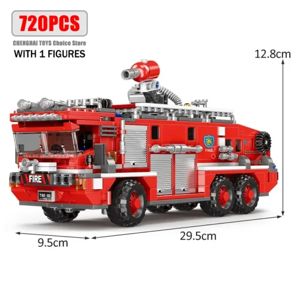 City Firefighter Rescue Vehicle Building Block Set - Image 7