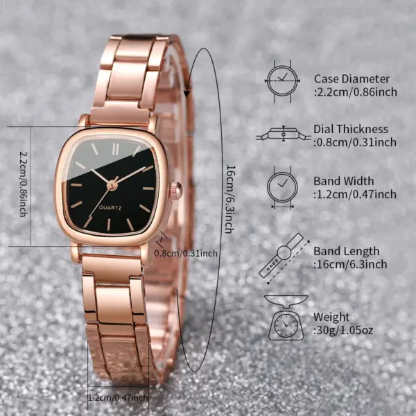 5PCS Women's Alloy Jewelry Watch Set - Image 5