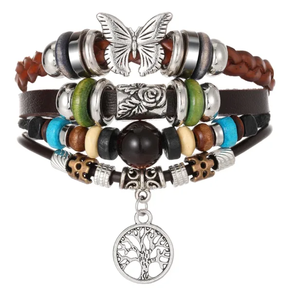 Handmade Tree of Life Leather Wrap Bracelet - Image 9