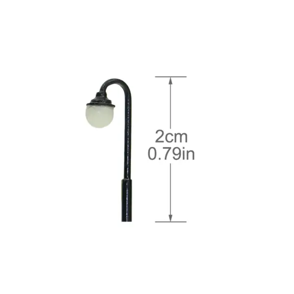 10pcs Warm White LED Lamp Posts for Z Scale - Image 5