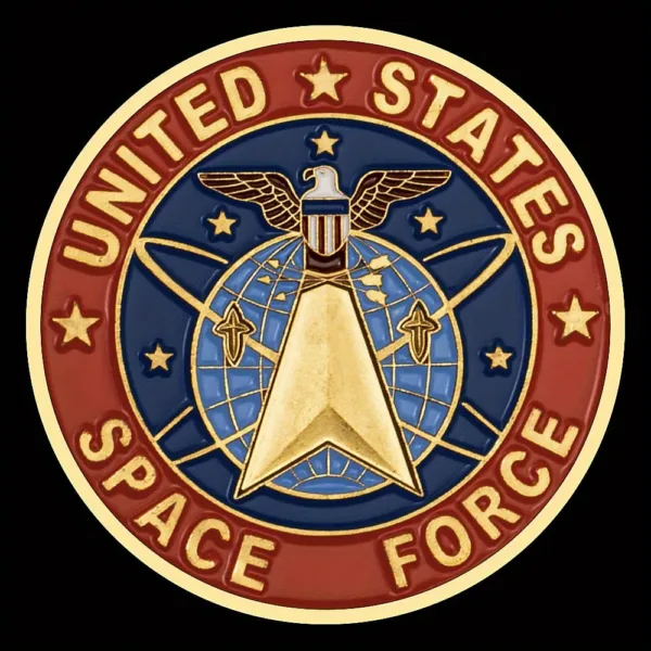 Golden Plated Space Force Commemorative Coin - Image 2