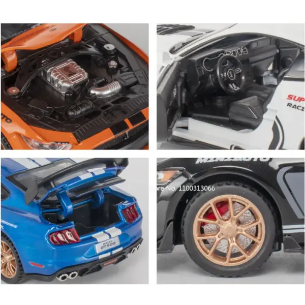 1:32 Mustang Shelby GT500 Diecast Toy Car - Image 3