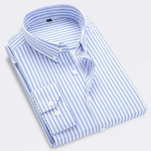 Striped Casual Long Sleeve Shirt for Men - Image 5