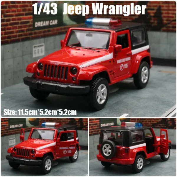 1/36 Jeep Wrangler Rubicon Diecast Model Car - Image 9