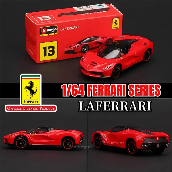 Bburago 1:64 Ferrari SF90 Diecast Model Car - Image 8