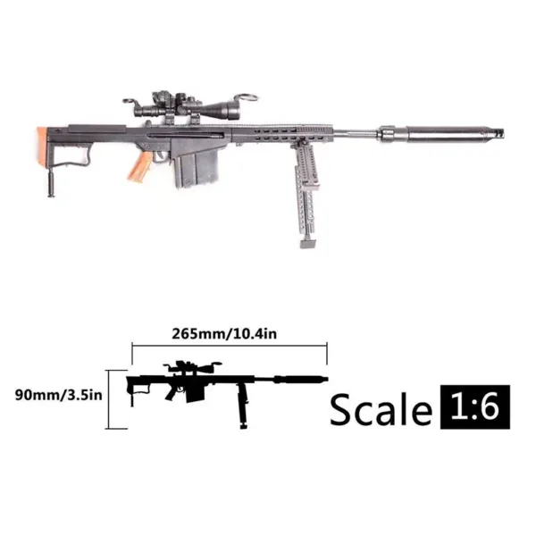 1/6 Scale AK47 AK74 MG42 Toy Gun Model - Image 7