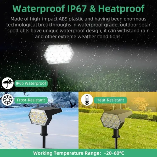 92 LED Waterproof Solar Spot Lights Outdoor - Image 4