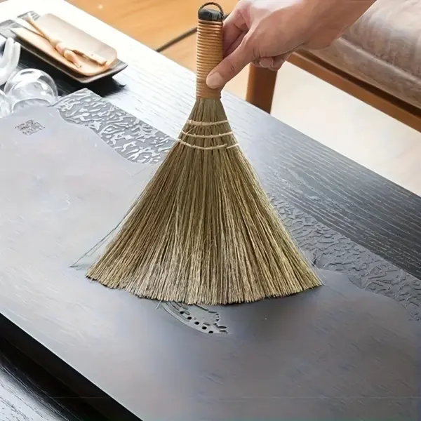 Natural Handmade Small Straw Broom for Cleaning - Image 3