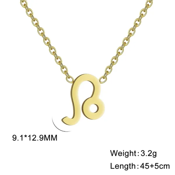 Zodiac Pendant Necklace for Women 12 Signs - Image 13