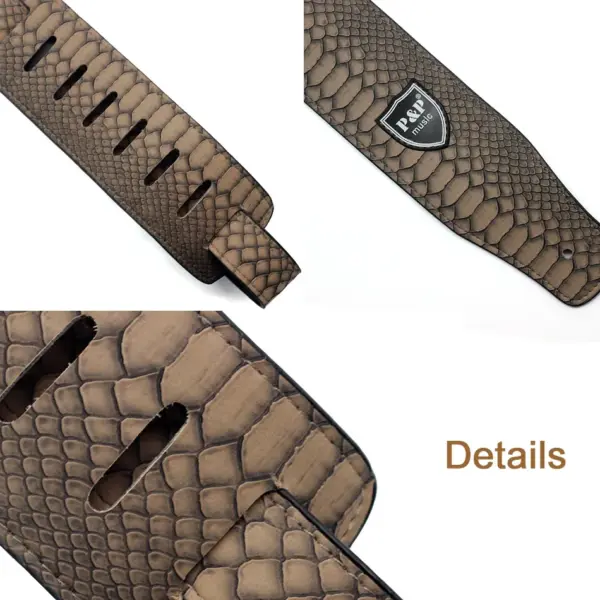 Snake Skin PU Leather Guitar Strap 160cm - Image 5