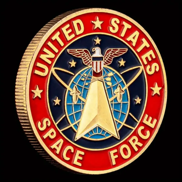 Golden Plated Space Force Commemorative Coin - Image 4