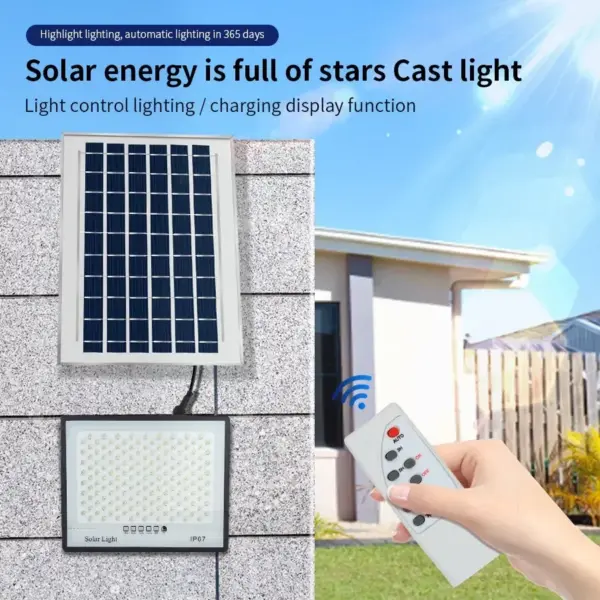 Solar Outdoor LED Floodlight with Remote Control - Image 3
