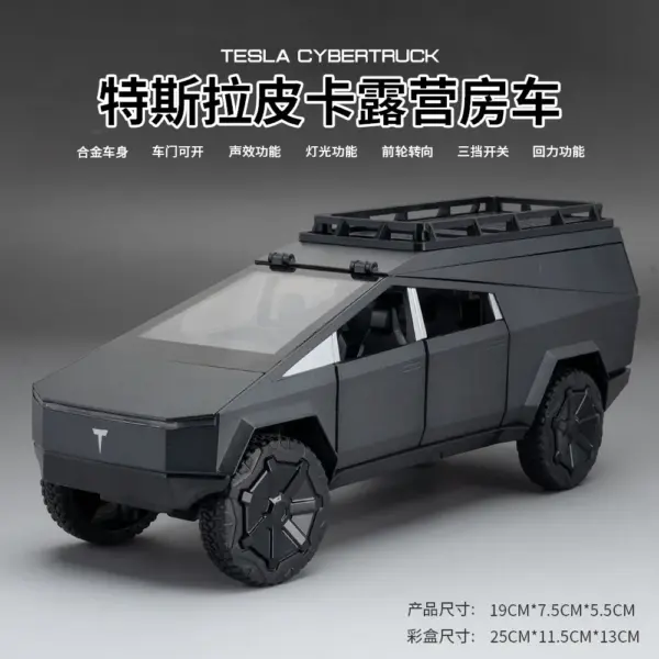 1:24 Alloy Tesla Pickup Truck Model - Image 7