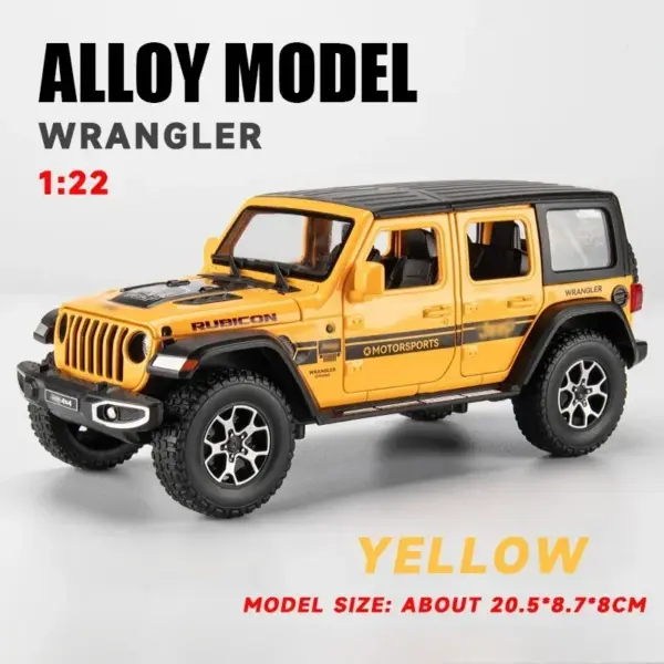 1:22 Off-Road Diecast Jeep Wrangler Model - Image 10