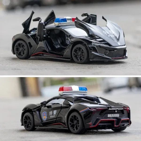 Lykan Hypersport Police Car Diecast Model 1/32 - Image 7