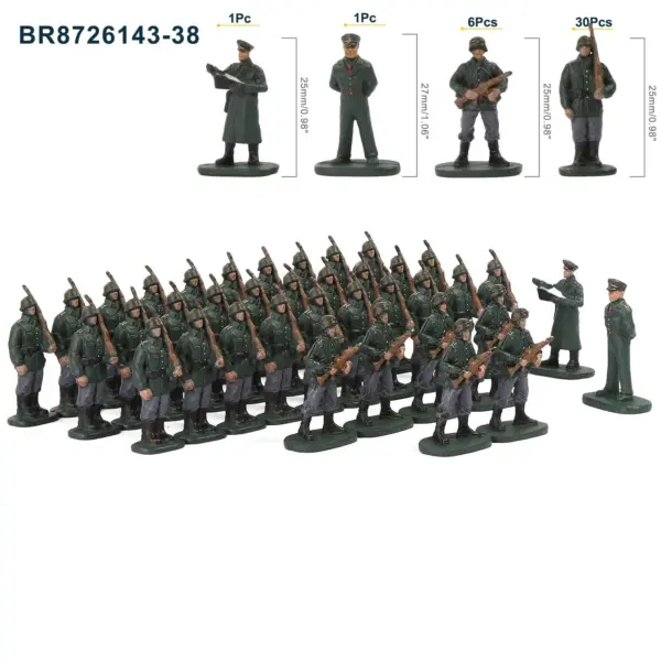 38pcs HO Scale Military Figures Set - Image 9