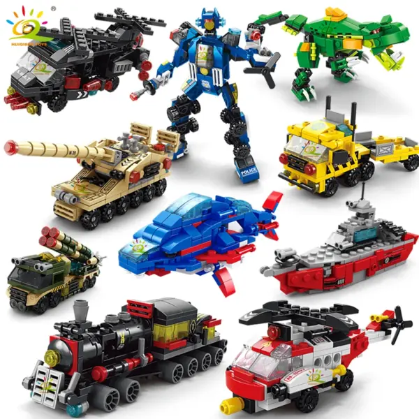 6in1 Police Truck Building Blocks Set