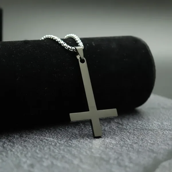 Cross Pendant Necklace in Stainless Steel - Image 10