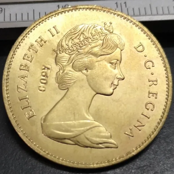 1967 Canada 20 Dollar Gold Replica Coin - Image 2